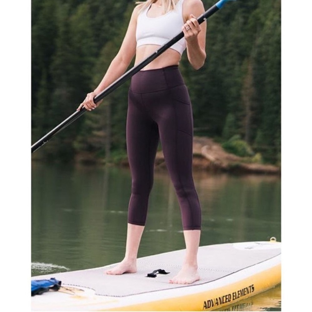 Zyia Active Plum Pocket Capri Leggings High-Rise Women’s Size 14/16 - Picture 9 of 9